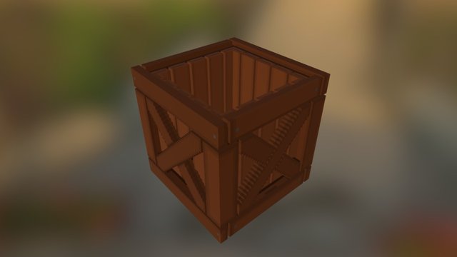 Crate- Textured 3D Model