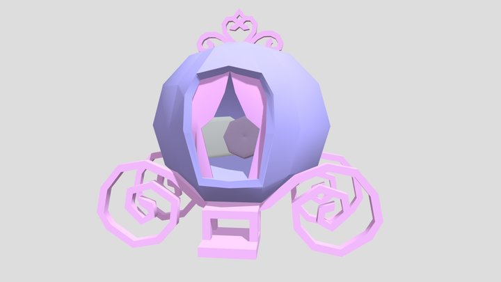 Pumpkin Carriage Bed 3D Model