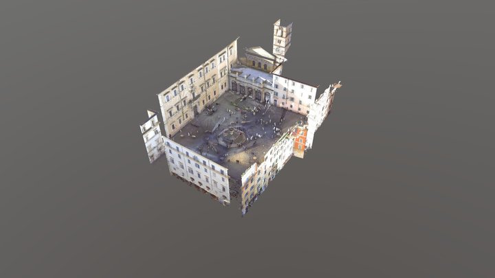 Piazza S.Maria in Trastevere 3D Model
