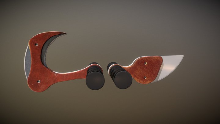 Hunting / Skinning Knife - Rapto Razor 3D Model