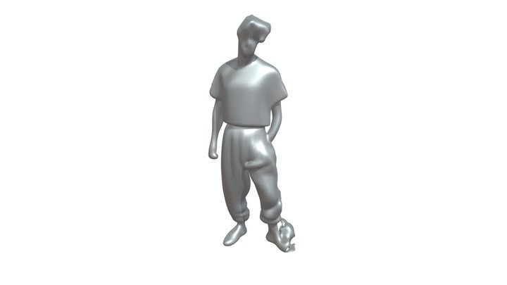 Statue dressed in modern casual clothing 3D Model