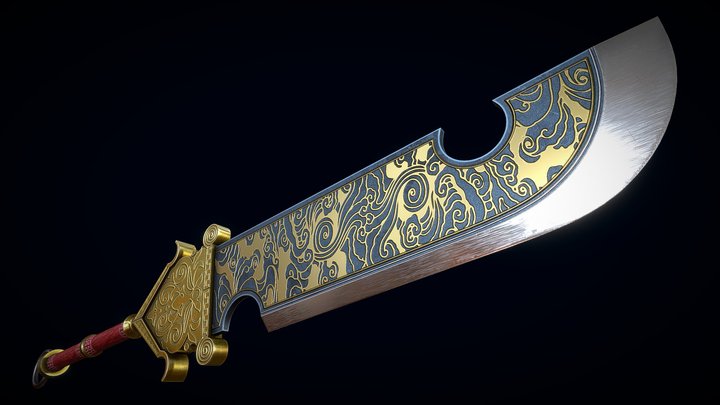 Chinese Great Broadsword 3D Model