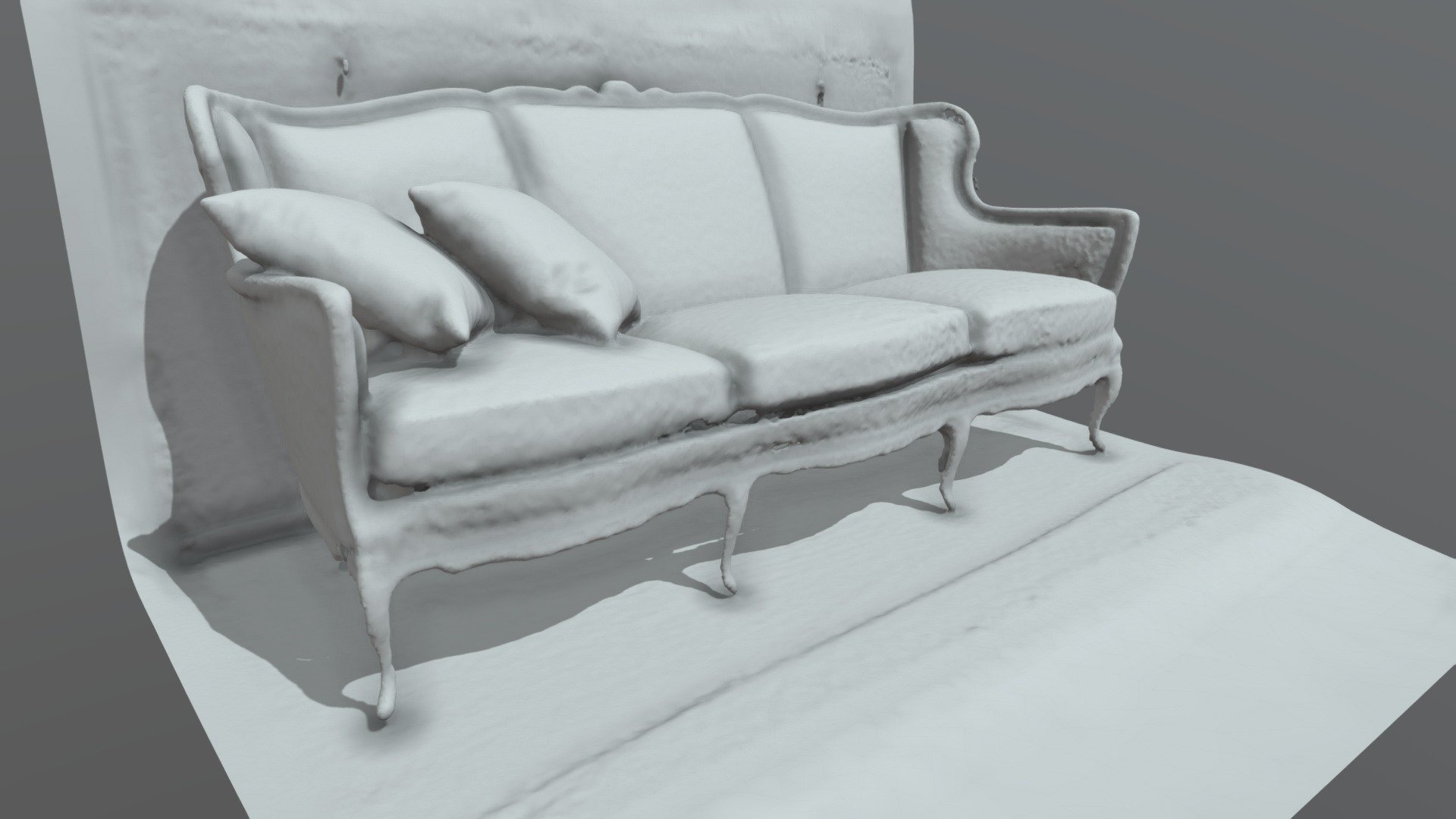 Sofa test with Structure Core on Skanect