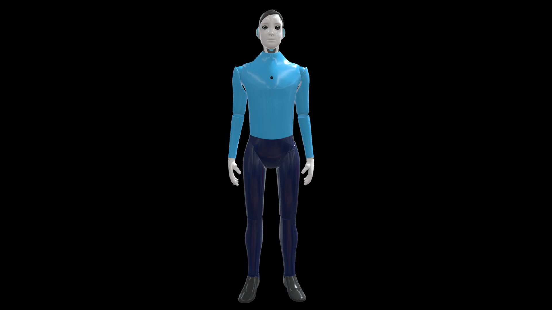ROBOT male with hair