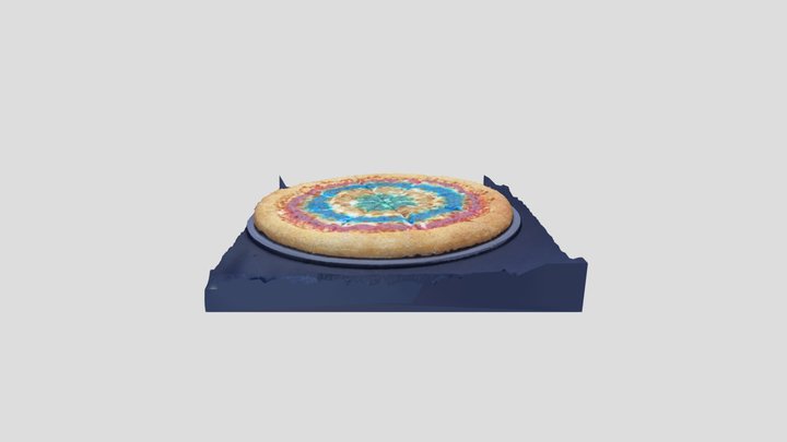 HungryHowies Glitter Pizza Tie-Dye 3D Model
