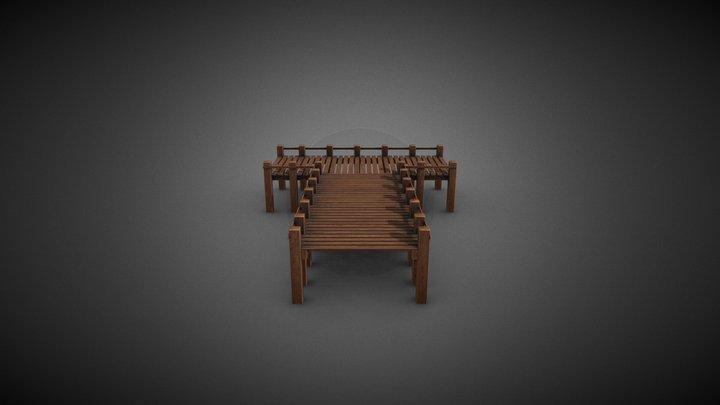 Wooden Pier 3D Model
