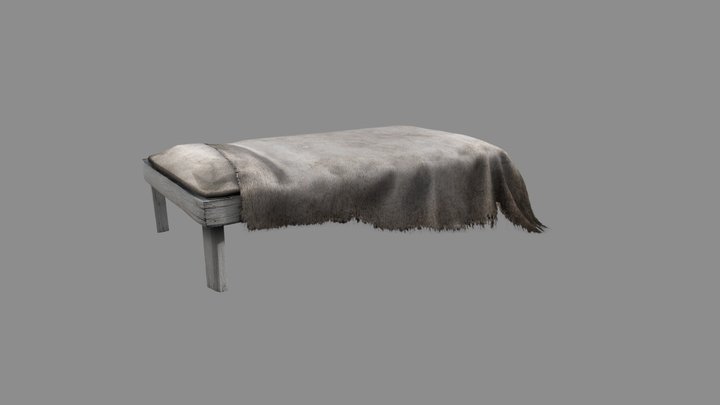 Old West - Rustic Bed 3D Model