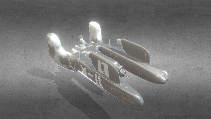 Old spaceship 3D "X-11" 3D Model