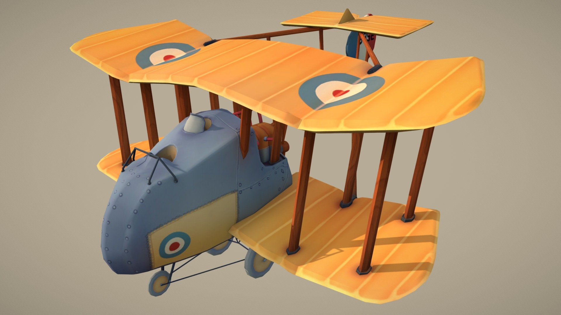 Stylized WW1 Plane - Baroda 15 - 3D model by Feliks Milczarek (@Juketh ...