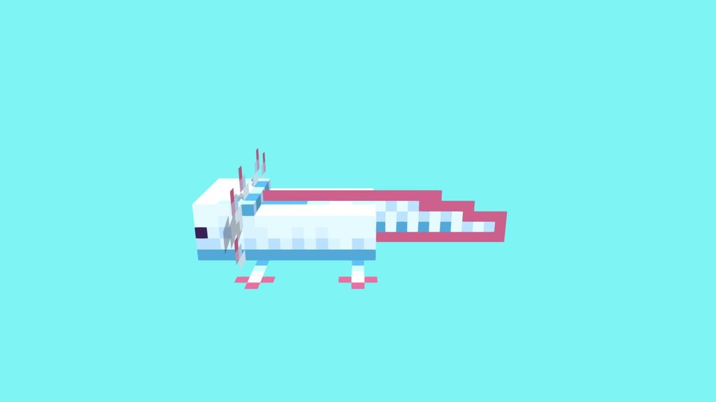 Cyan Axolotl Minecraft