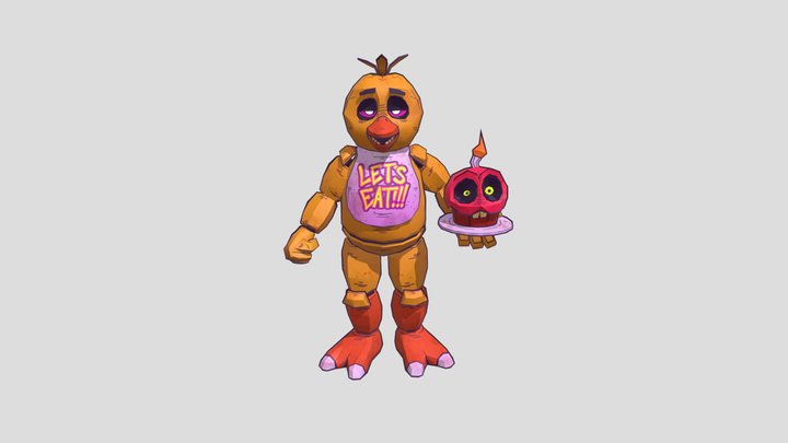 Stylizzed chica and carl 3D Model