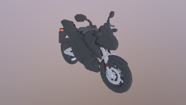 Black motorcycle 3D Model