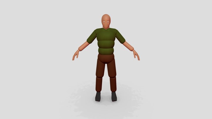 Lowpoly human 3D Model