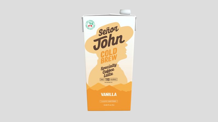 Señor John Cold Brew 1000 ml - Vanilla Latte 3D Model