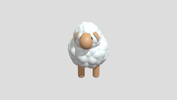 Cute Sheep 3D Model