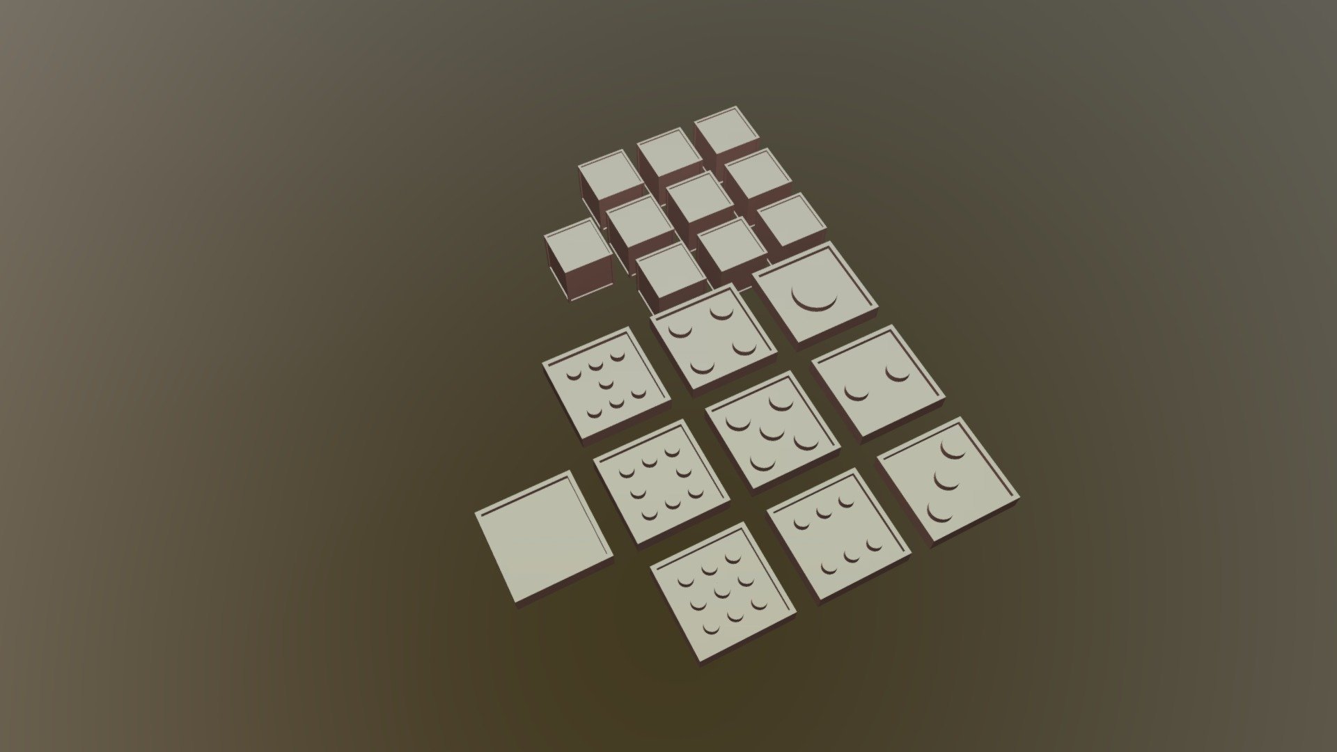 Play blocks [0-9 flat blocks | 10 colors cubes