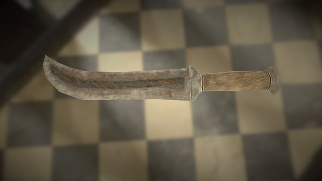 Low Poly Knife 3D Model