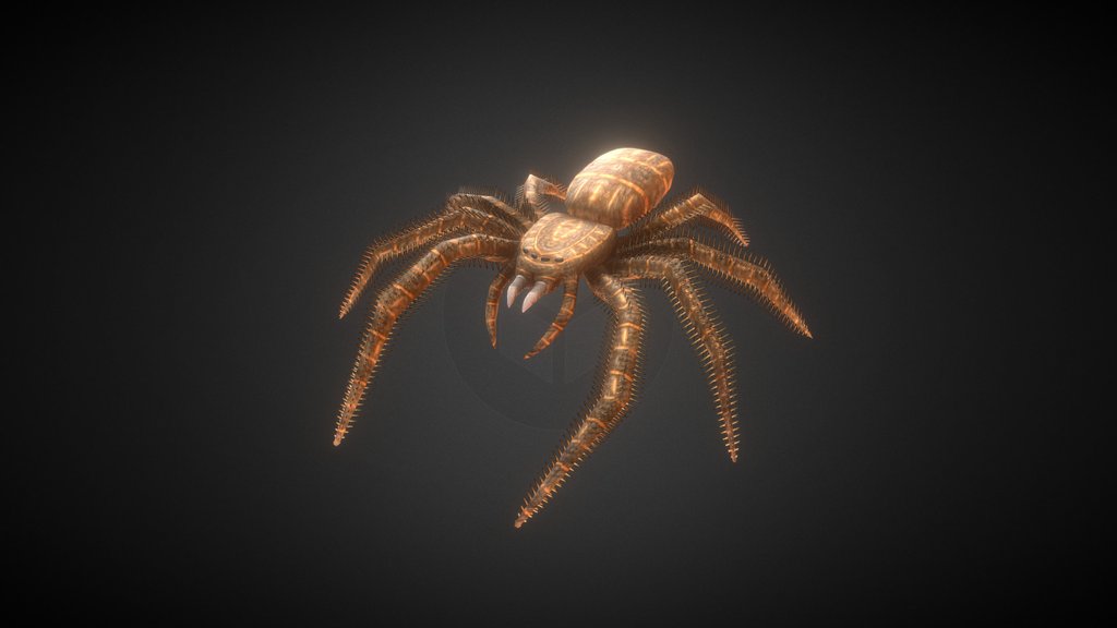 Animated Low-Poly Spider Game-Ready