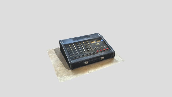 Vintage Audio Mixer Photoscan 3D Model