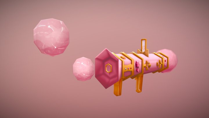 Glitter Bubbles Bazooka 3D Model