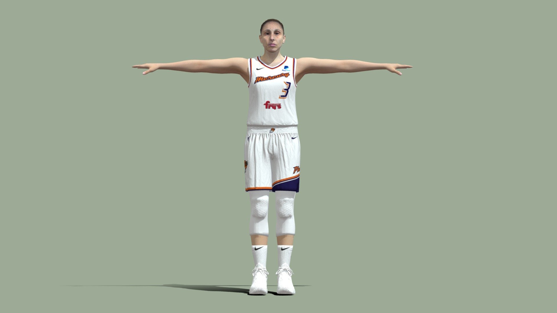 T-Pose rigged Diana Taurasi WNBA - 3D model by 3dpassion.net [2d7ee93 ...