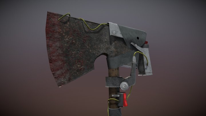 Post-Apocalyptic Axe 3D Model
