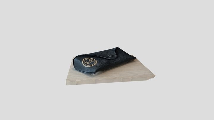 RayBan Sunglasses Leather Case in Black 3D Model