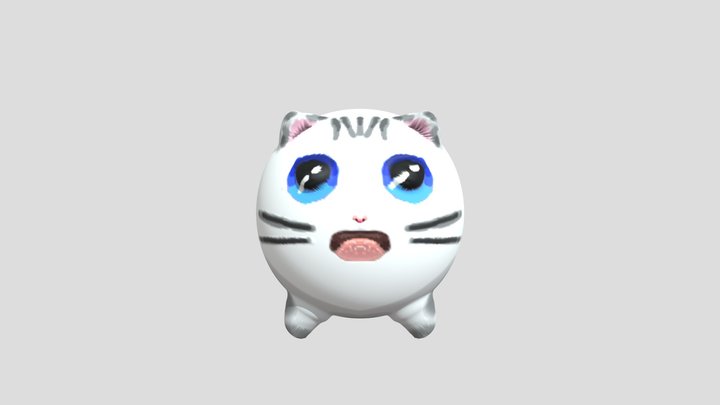 Японский котик 3D Model