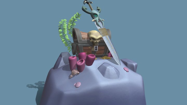 SwordDiorama 3D Model