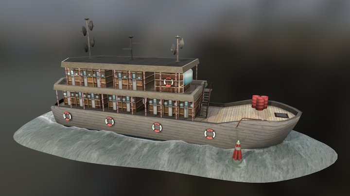 River Boat 3D Model