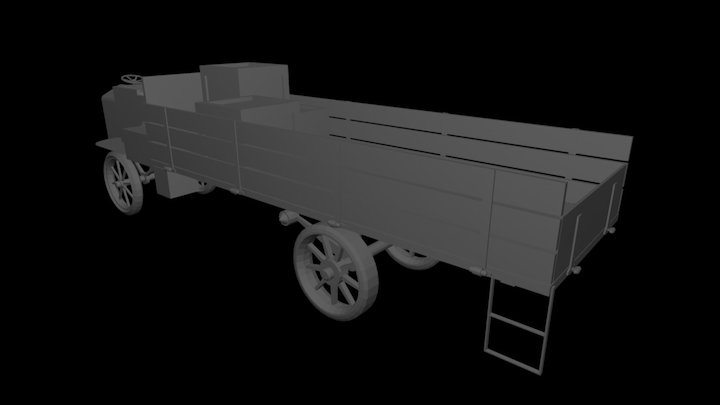 Old Car Test 3D Model