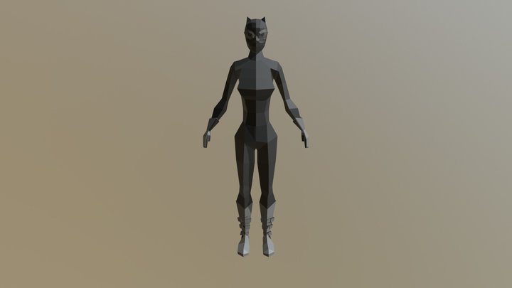Mulher gato 3D Model