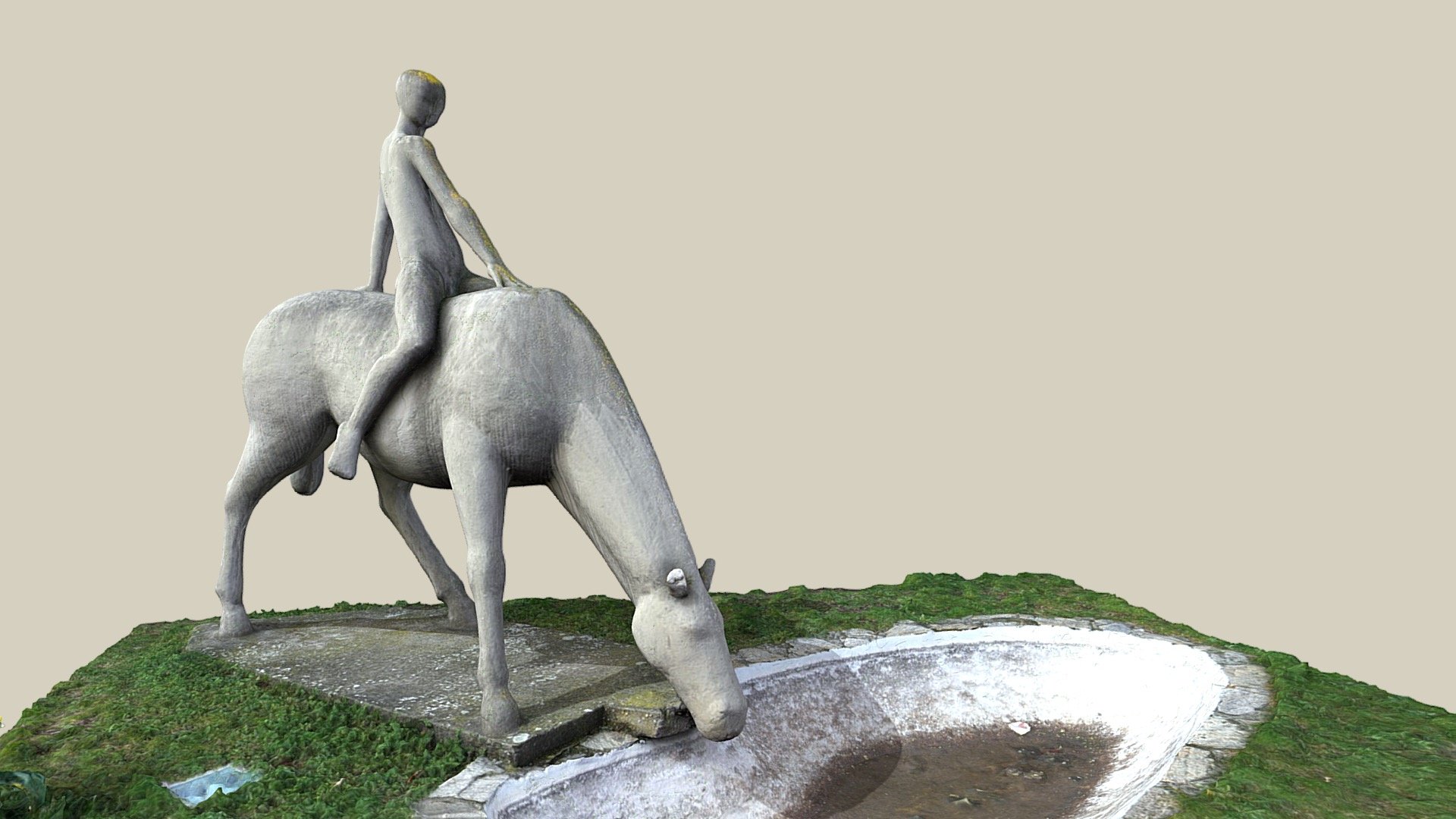 Pferd mit Reiter — Sketchfab embed 3D viewer