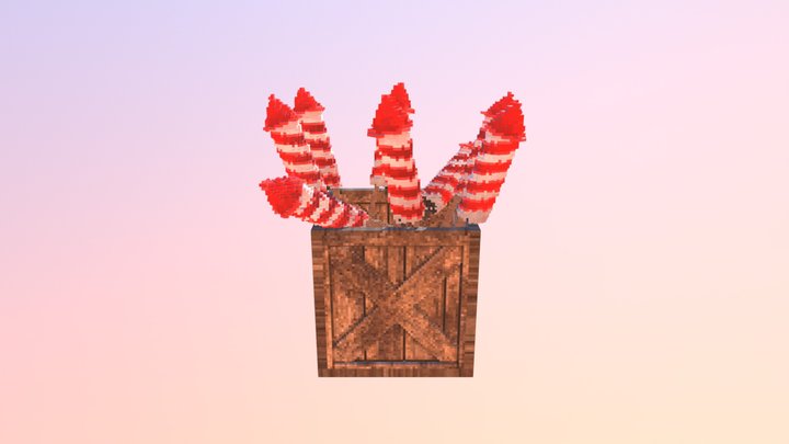 Fireworks Crate 3D Model