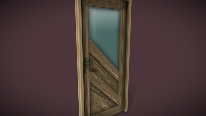 Door Skro Wood Panel 3D Model