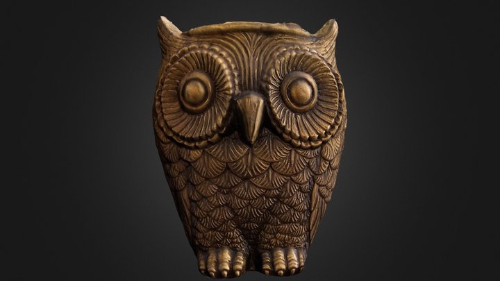 Scanned owl figurine 3D Model