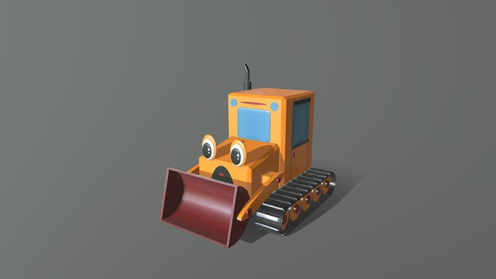 Cartoon_bulldozer 3D Model