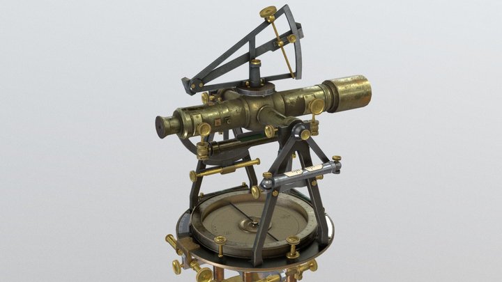 Circa 1885 Gurley Light Mountain Solar Transit 3D Model