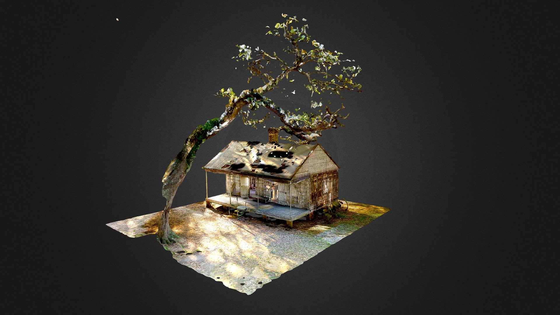 Evergreen Plantation Slave Cabin 22, Louisiana — Sketchfab embed 3D viewer
