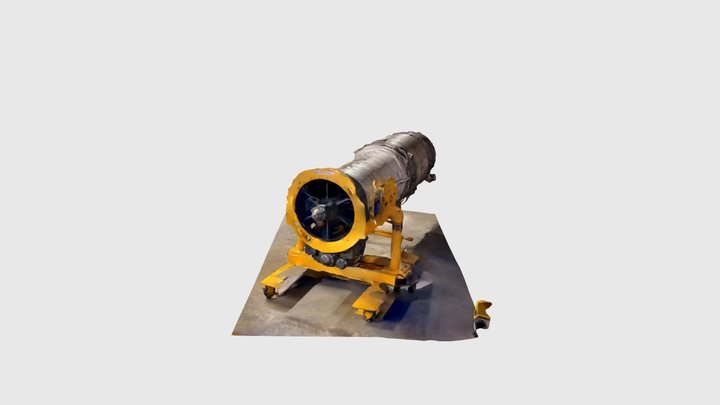 Airplane engine section 3D Model