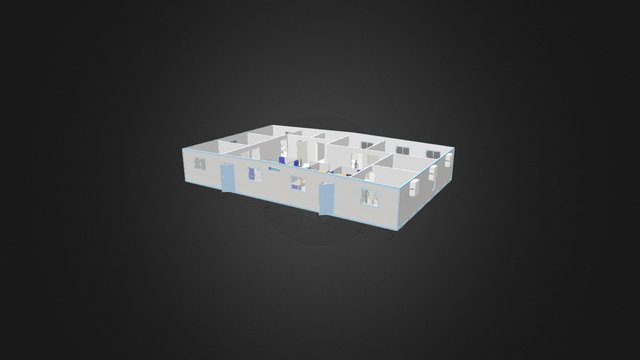 36ft x 60ft Modular Complex 3D Model
