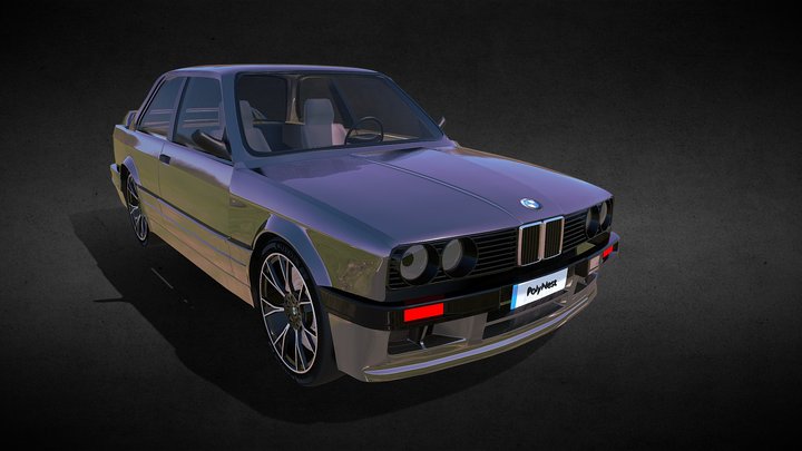 BMW E30 Coupe 1990  Ultra Realistic 3D Car Model – Free 3D Model STL