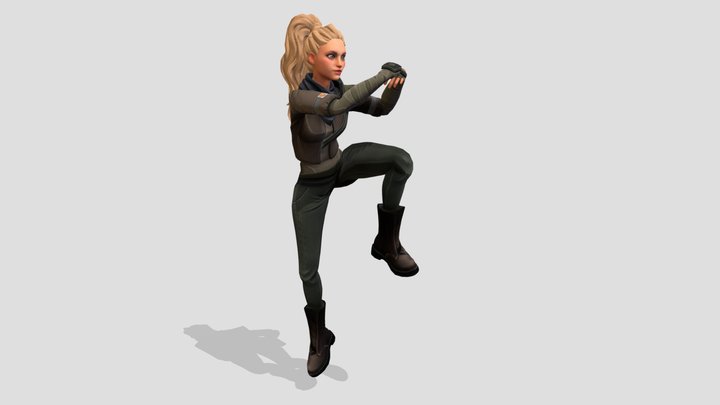 Combat - Punching Kicking Animation 3D Model