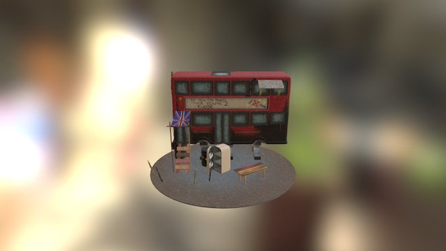 Abandoned Bus 3D Model