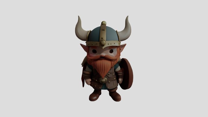 A cute Viking 3D Model