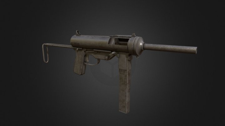 Grease Gun - M3A1 3D Model