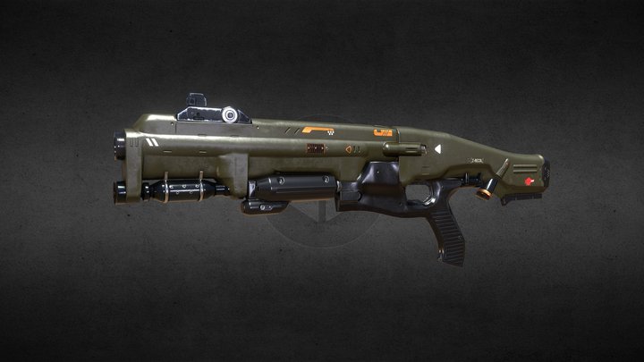 Combat Shotgun Doom 2016 - Study 3D Model