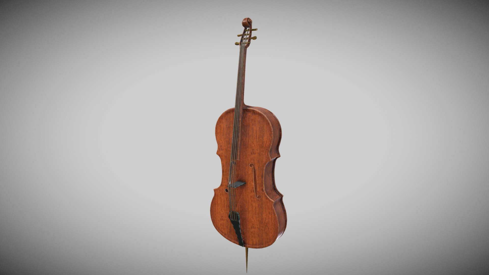 3D model Cello - This is a 3D model of the Cello. The 3D model is about a brown and black violin.