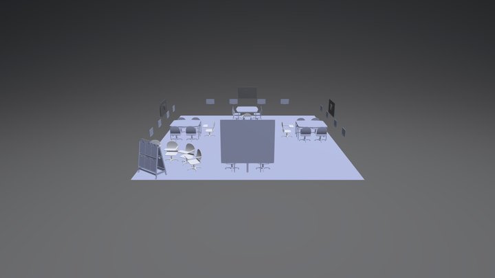 Salle 500 Collaboratif 3D Model