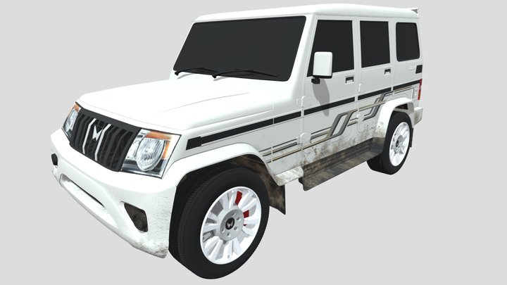 Bolero Car modified with alloy wheel – Free 3D Model STL